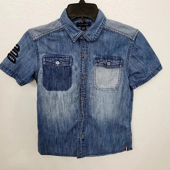 Tommy Hilfiger Other - Tommy Hilfiger Boys Button Down Jean Shirt